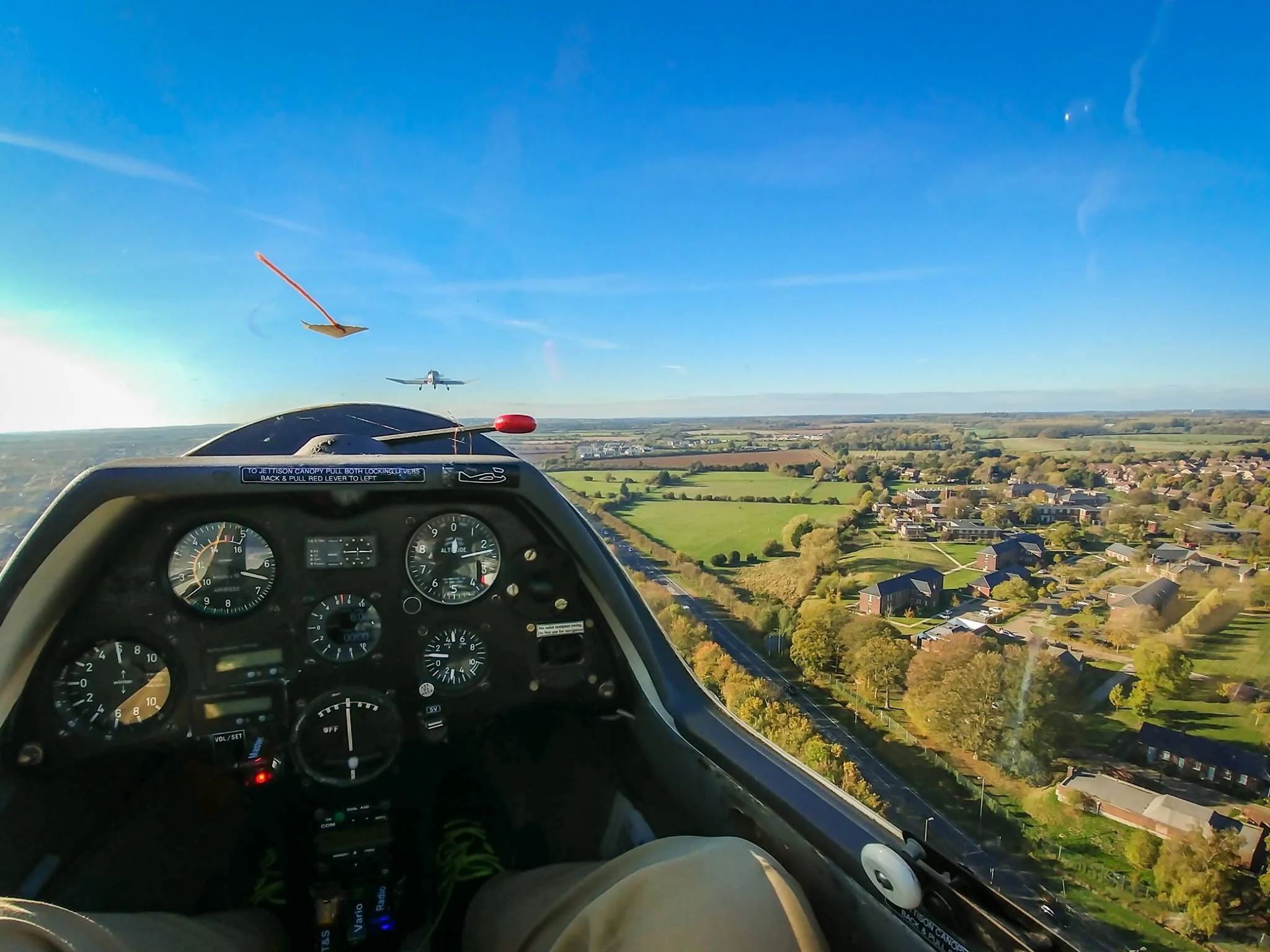 Glider on grass