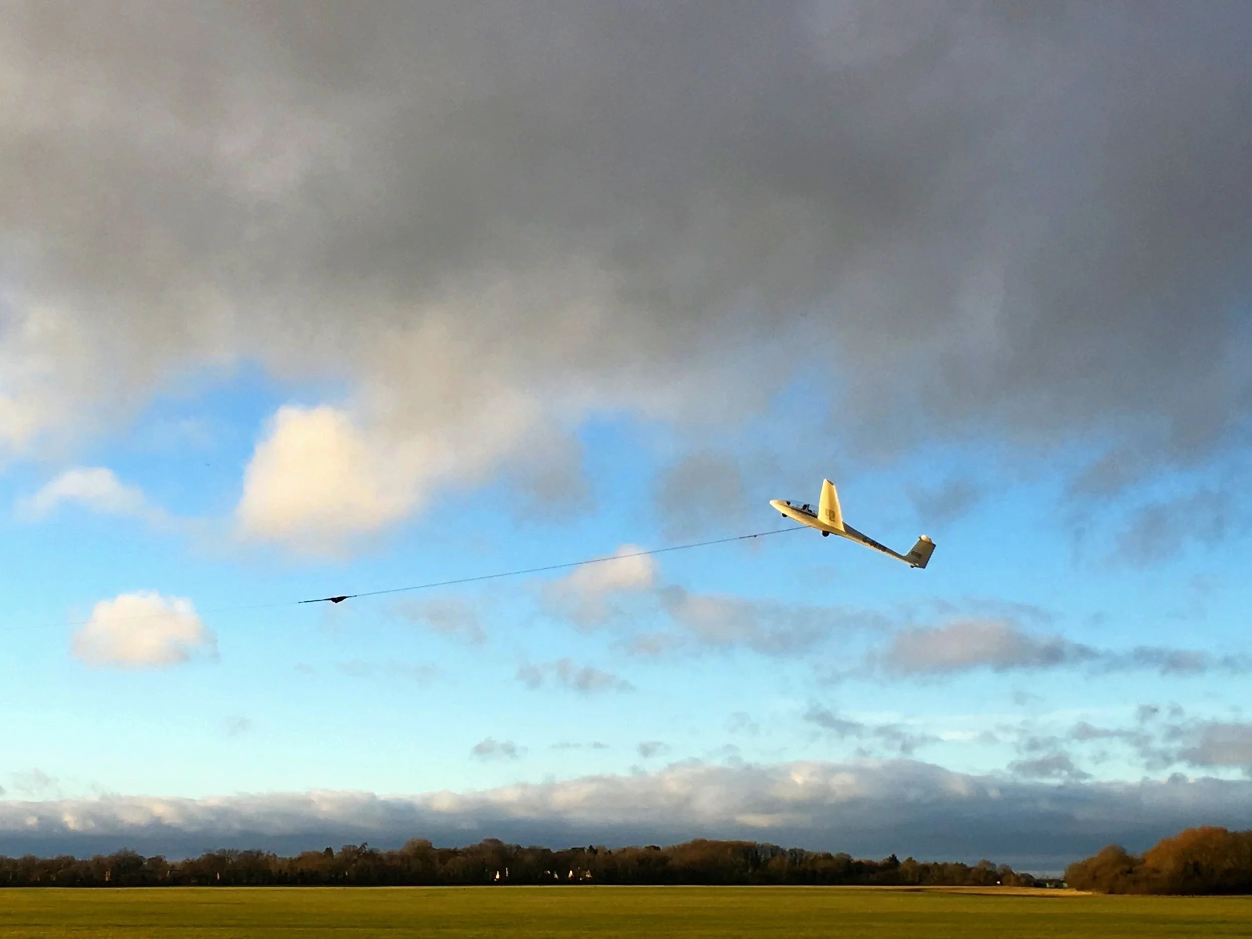 Glider on grass